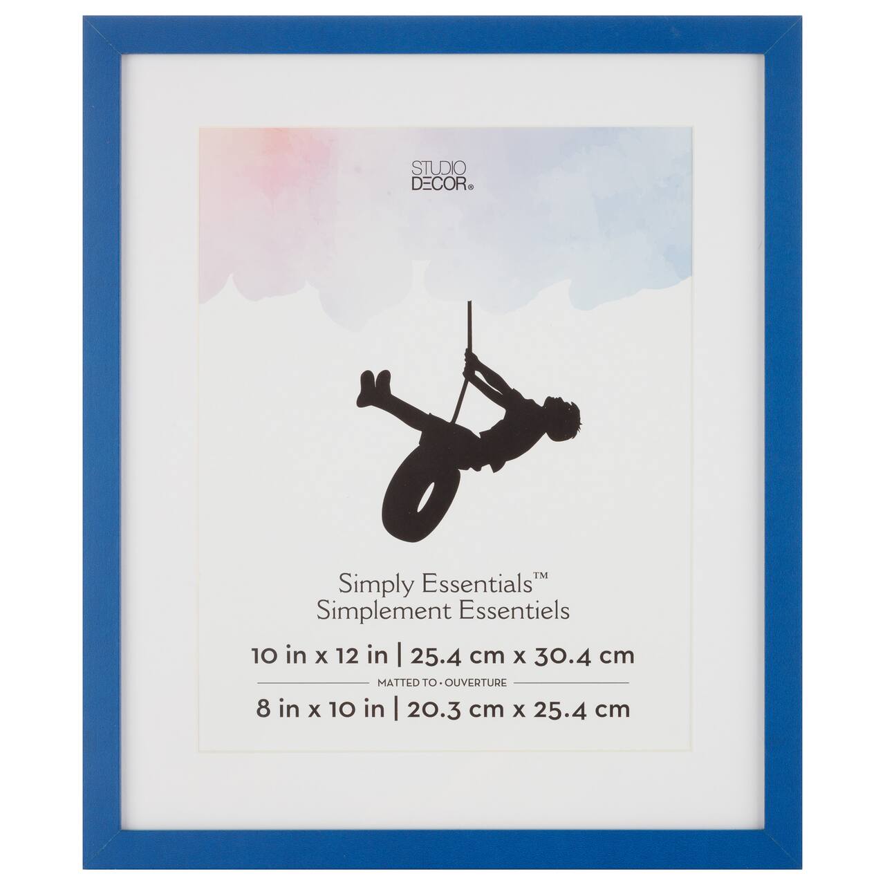 Blue Linear 8 X 10 Frame With Mat Simply Essentials By Studio D cor blue-linear-8-x-10-frame-with-mat-simply-essentials-by-studio-d-cor